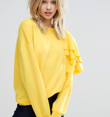 Frill Detail Sweatshirt