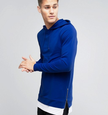 Muscle Hoodie With Side Zips